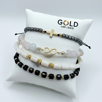 ГРИВНИ ЗЛАТО 14К И ЕСТЕСТВЕНИ КАМЪНИ 