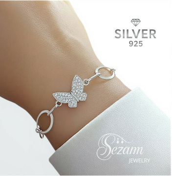 Сребърна гривна с пеперуда – нежност и елегантност | Sezam Jewelry