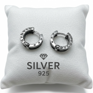 Патинирани сребърни халки 925 – масивен унисекс модел с релефен дизайн (15–16 мм)