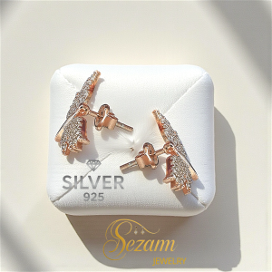 Сребърни обеци „Феникс“ с цветно родиево покритие – 925