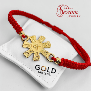 подарък гривна Плиска розета злато 14K