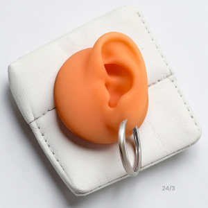 Сребърни обеци халки 925 – 24 мм / 3 мм, дамски модел